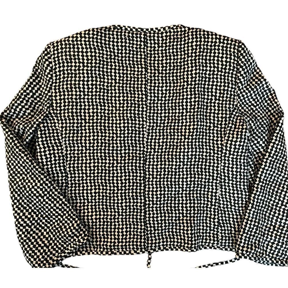 ARMANI COLLEZIONI Le Giorgio $895 Italy Geo Print Cotton Silk Jacket Top Size 12 - Picture 4 of 5
